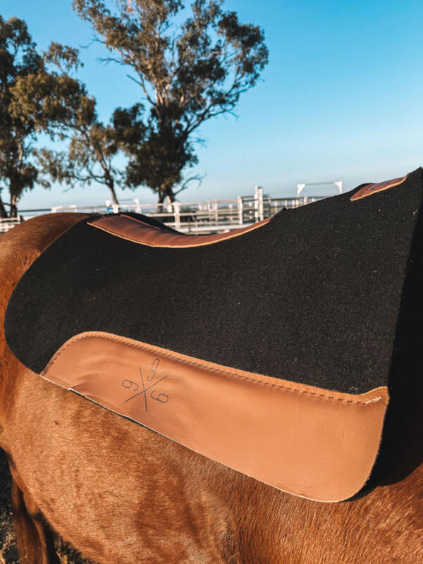 Three Nines Saddle pads on horse