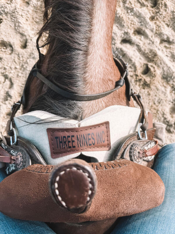Three Nines Saddle pads on horse