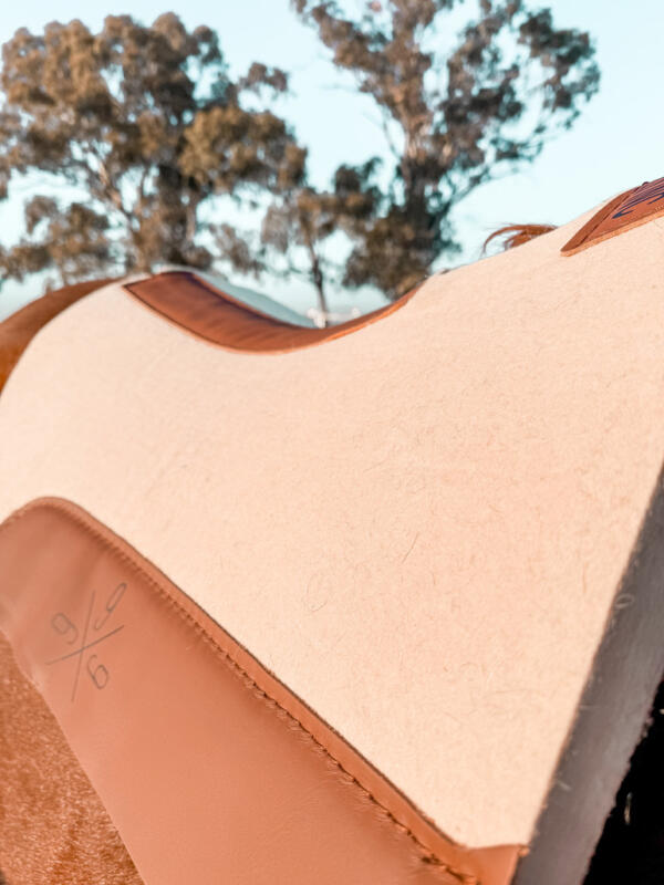 Three Nines Saddle pads on horse